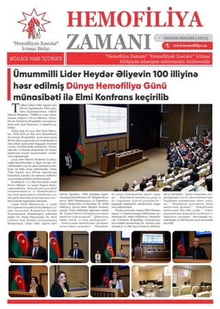 "Hemofiliya Zamanı" İnformasiya Bülleteni 2023-cü il