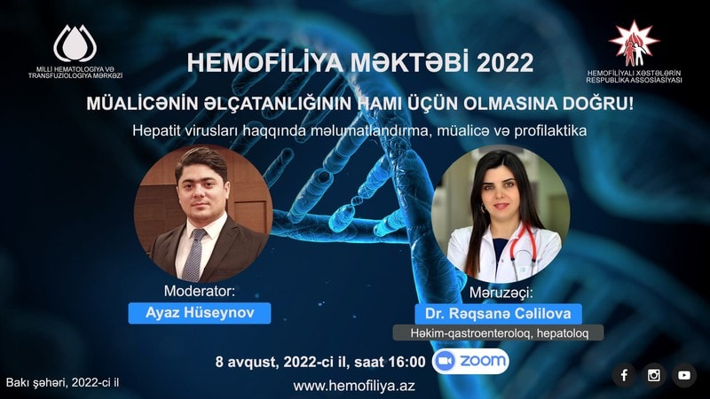 Hemofiliya Məktəbi 2022 çərçicəsində hepatit viruslarına dair təlimlər keçiriləcək
